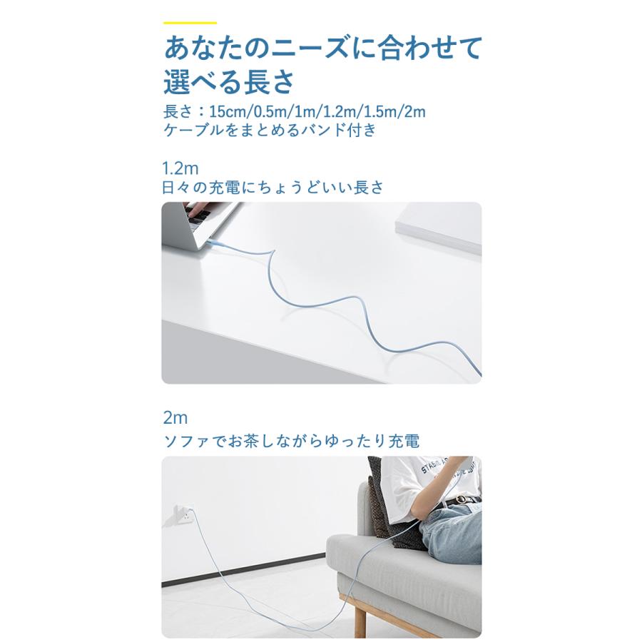 iphone 充電ケーブル iphone充電コード アイホン充電ケーブル lightningケーブル シリコンケーブル 50cm 1m 1.2m 1.5m 2m iPhone14 13 12 se2 2個目半額 | OKUTA | 13