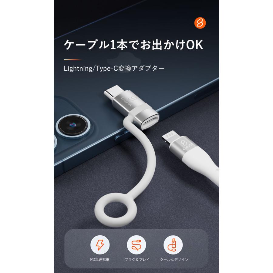 OKUTA iphone15 変換アダプタ ライトニングからタイプC 変換