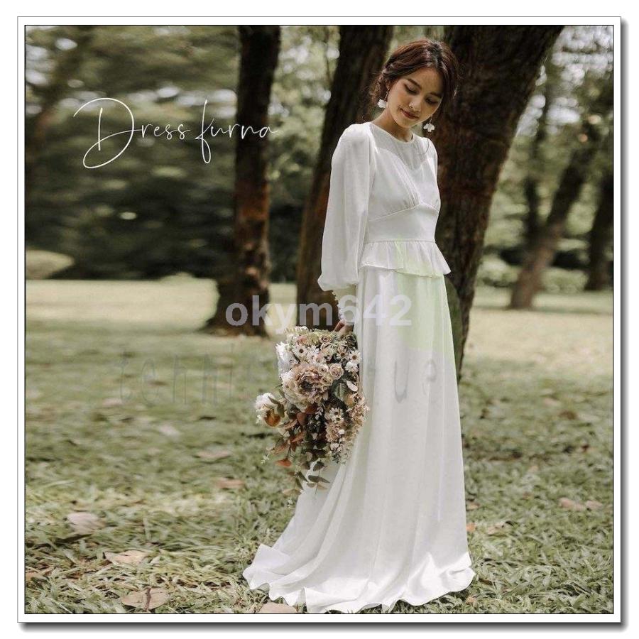 日本製 ウエディングドレス 二次会 購入 袖あり Aライン 格安 安い 白 花嫁 フォトウエディング 結婚式 披露宴 ビーチ婚 21新作モデル Shol Co Za