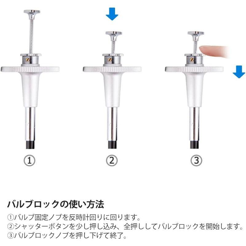 JJC ケーブルレリーズ 70cm シルバー カメラシャッターリリース ねじ込み式ケーブルレリーズ 富士フイルム X-T5 XT5 X-T4｜olc-store｜04