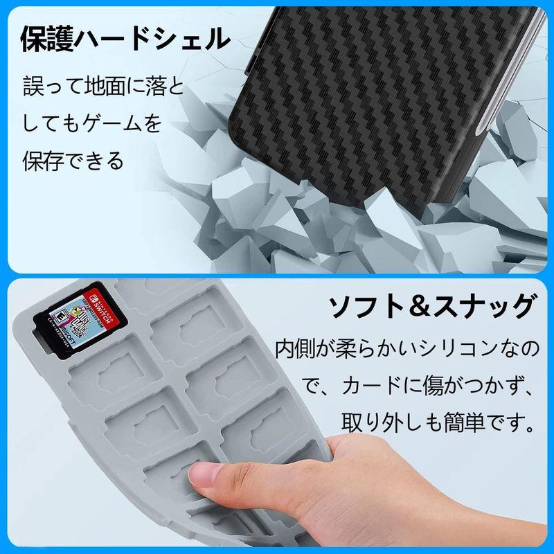 PGRTYOF Switch ゲームカードケース、48スロットカード＆48スロットマイクロSDカード収納ホルダーボックス NS Switch｜olc-store｜06