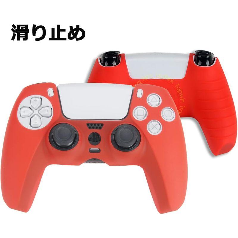 PS5 コントローラー カバー シリコン素材 ソフト スキンケース 保護カバー 耐衝撃 簡単装着｜olc-store｜04