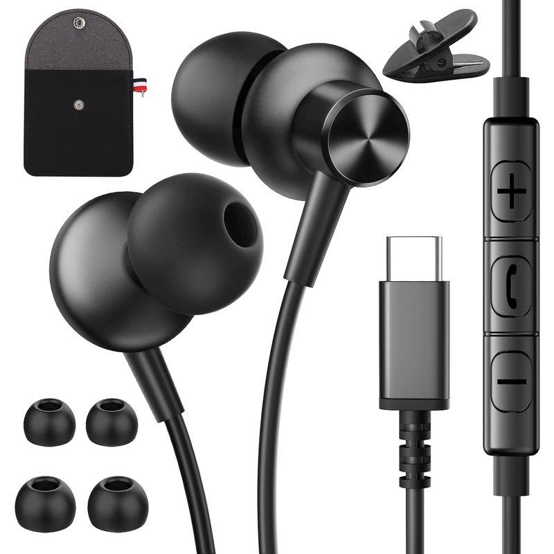 タイプC イヤホン 有線 Type Cイヤホン マイク付き USB C イヤホン HiFi音質 DACチップ リモコン操作 ノイズキャンセル｜olc-store｜07