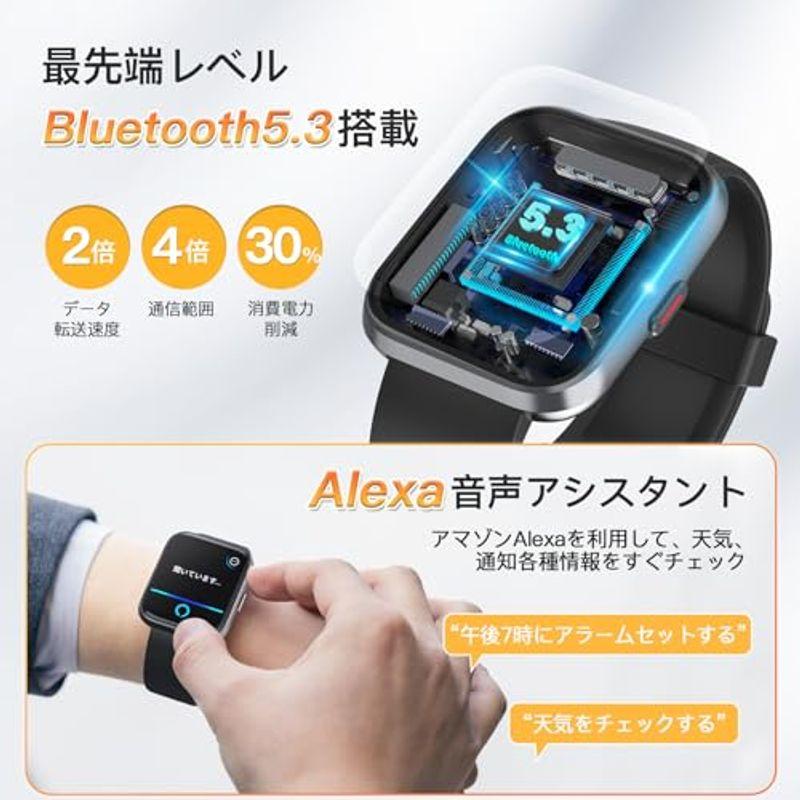 スマートウォッチ 通話機能付き Alexa iphone対応,2023年最新 スマートウォッチ 通話機能付き Alexa iphone対応,2023年最新