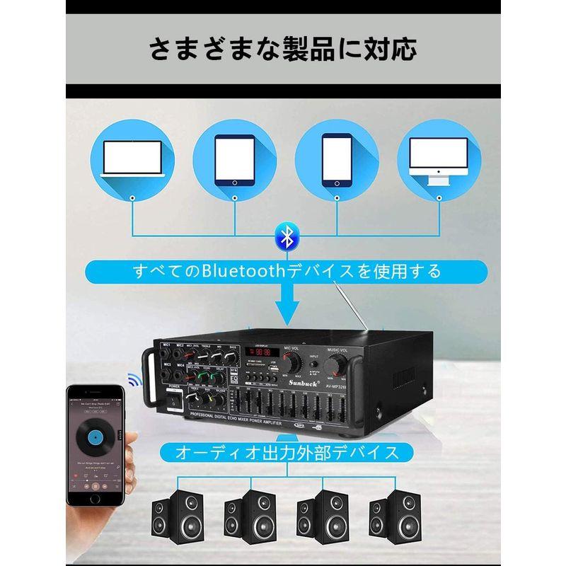 高音質HiFiパワーホームアンプ Bluetoothオーディオサウンドアンプ デジタルアンプ オーディオアンプ カラオケアンプ 110V E｜olc-store｜07