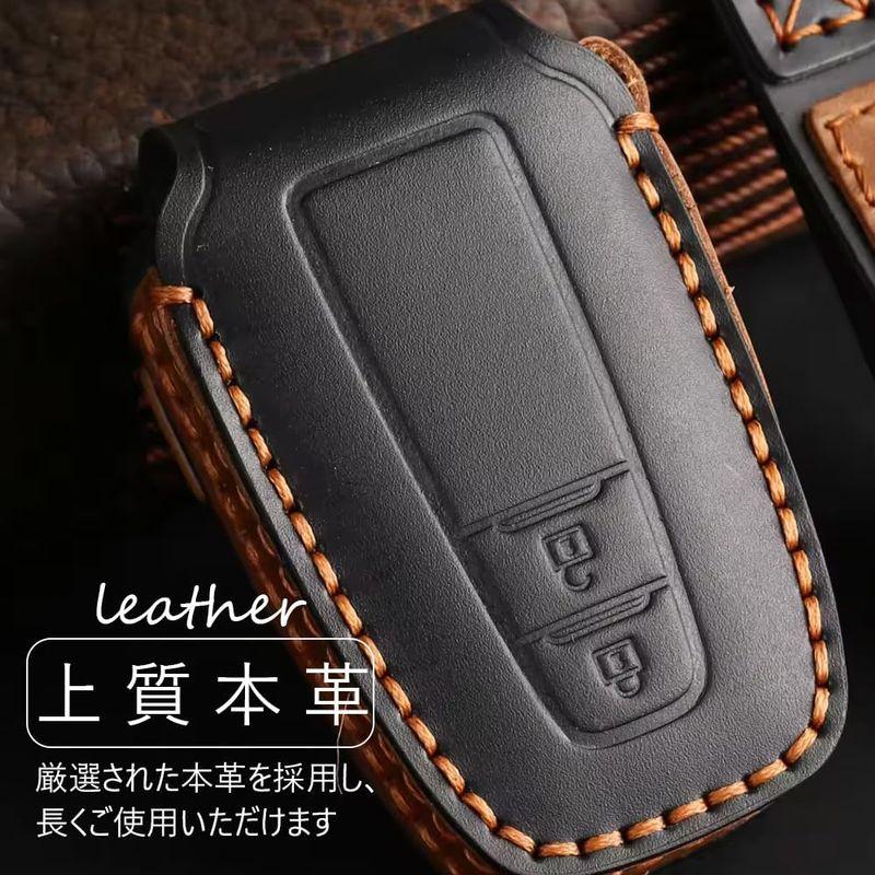 LEXLEY トヨタ C-HR ZYX10/NGX50(2016年12月?) 専用 本革 キーケース レザー キーカバー キーホルダー スマ ...