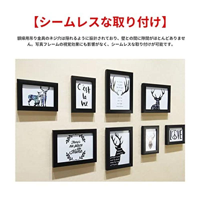5WYOUKE 額縁吊金具 6組セット ステンレス製 額縁フック 壁掛け 5WYOUKE 額縁吊金具 6組セット ステンレス製 額縁フック 壁掛け