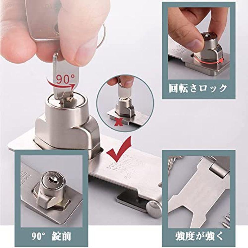 引き出し錠(2.5インチ/1個セット/ネジ付き/銀) 掛金錠 補助錠 引き出し錠(2.5インチ/1個セット/ネジ付き/銀) 掛金錠 補助錠