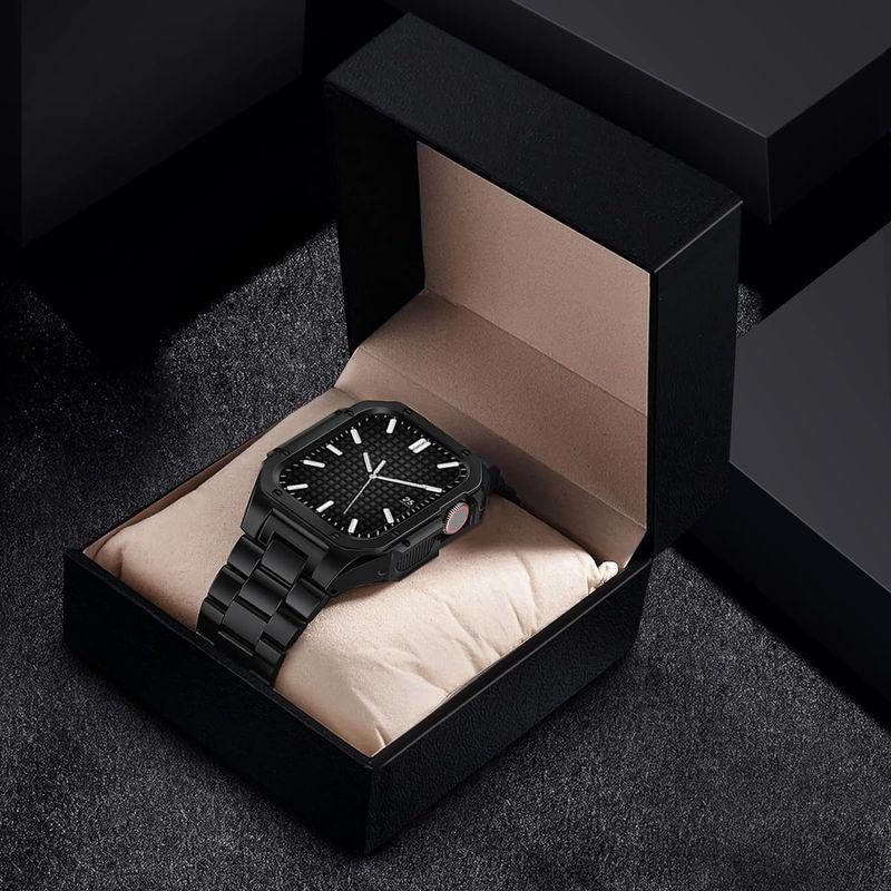 2023改良モデル コンパチブル Apple Watch バンド ステンレスケースバンド 一体型 Apple Watch Series 7/｜olc-store｜06