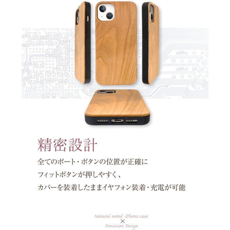 Pretimo iPhone 11 ケース 天然木 木製 ウッド 桜の木 ワイヤレス充電対応｜olc-store｜09