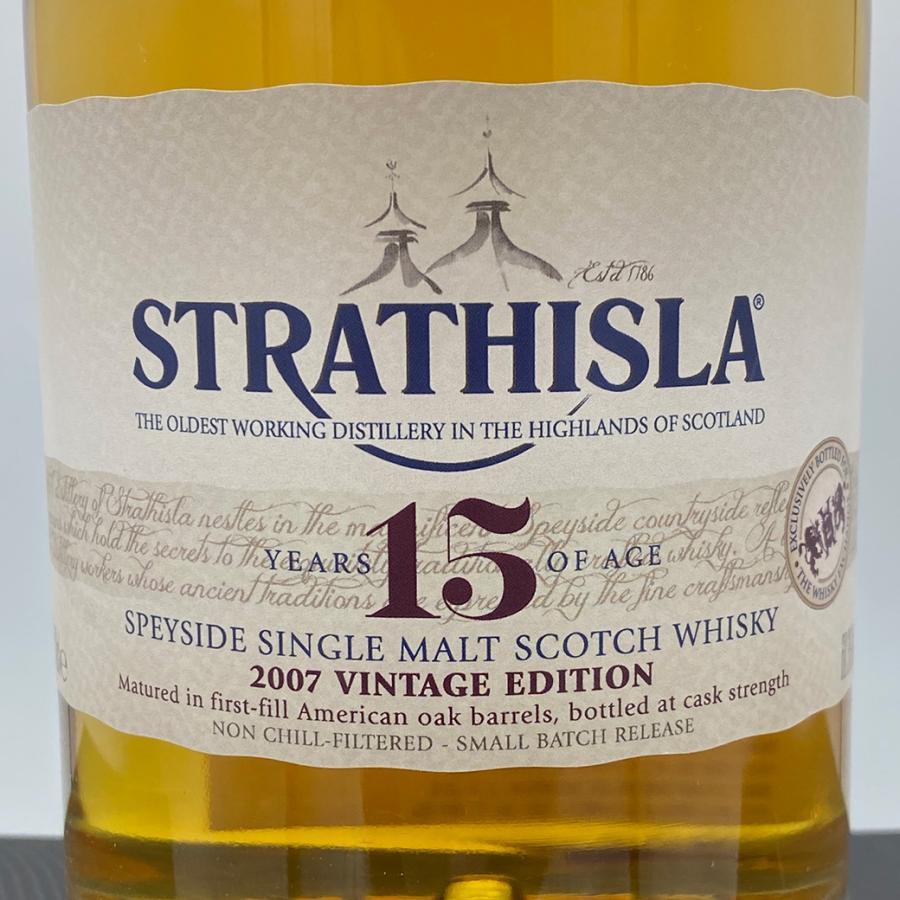 ストラスアイラ15年(2007) for THE WHISKY EXCHANGE 70cl,60.3% : OLD