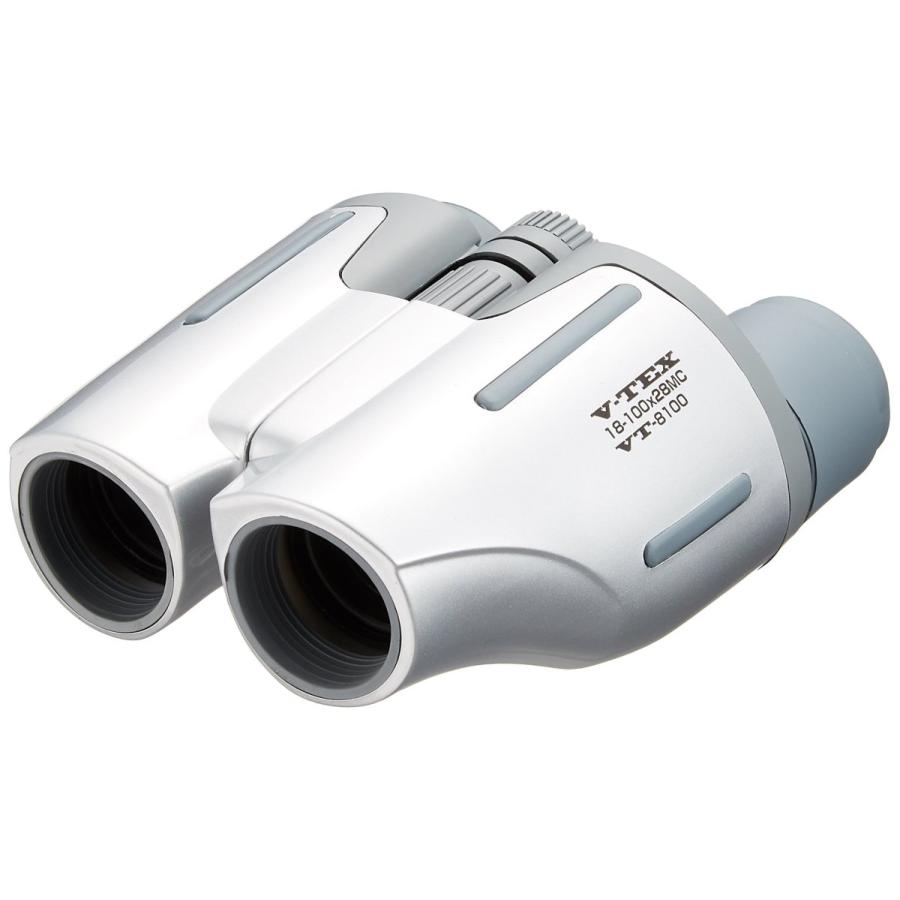 Kenko 双眼鏡 V-TEX 18~100×28 ポロプリズム式 18倍~100倍 28口径 シルバー VT-8100