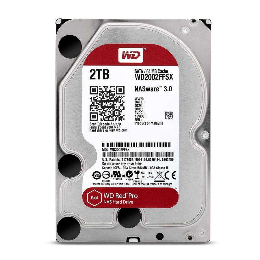 WD 3.5inch Red Pro 2TB キャッシュ 64MB SATA6Gb/s 7200rpm