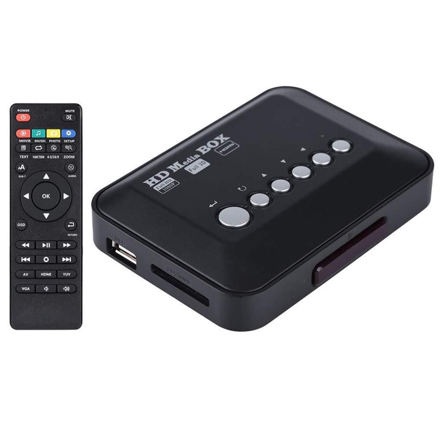 Richer-R HDメディアプレーヤー オプティカル1080Pメディアプレーヤーセンター HDMIオーディオビデオメディアプレーヤー IRリモコン付き ホームシアターメディア