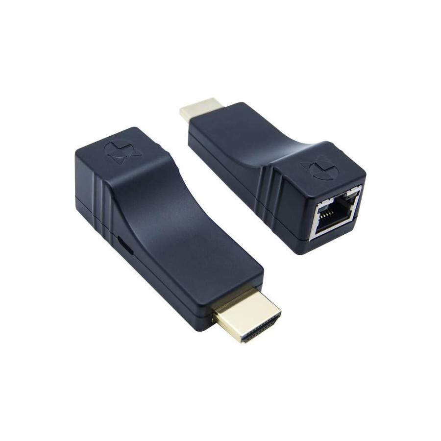 HDMIエクステンダー HDMI延長器 フルHD 1080P/HDCP対応 80Mまで延長 CAT5E/CAT6 LANケーブルが必要電源 HDMIケーブル不要 USB給電 EDIDマネージャー HDMI送信機