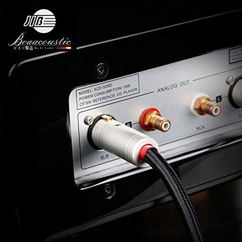 JIBドイツ製造高音質Hi-Fi のXLRオーディオケーブル（オス-メス）キャノンケーブル/xlrケーブル/3ピンマイクロフォンケーブル/ バランスケーブル/AVアンプ/デコ 