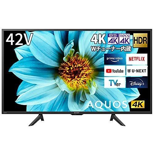 シャープ 42V型 液晶 テレビ アクオス 4T-C42DJ1 4K チューナー内蔵 Android TV (2021年モデル) ブラック