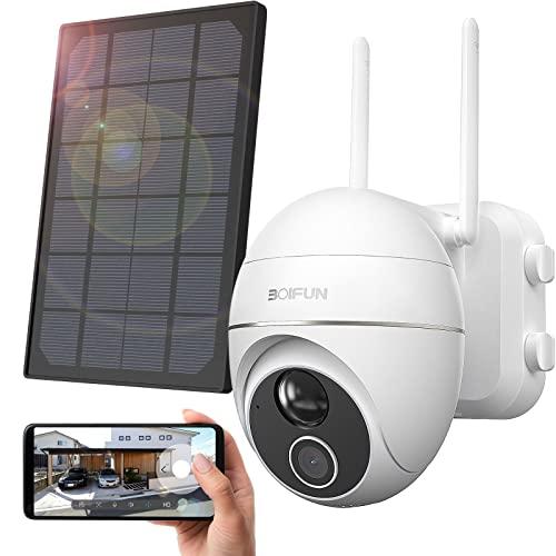 2022最新電池式・360°広角撮影】防犯カメラ 屋外 ソーラー BOIFUN