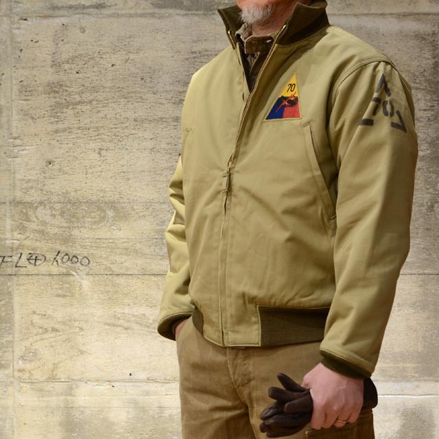 FREEWHEELERS フリーホイーラーズ ミリタリージャケット タンカースジャケット 70th TANK BATTALION COMPANY C ミリタリー・チノクロス ウールメルトン カーキ(36300円)