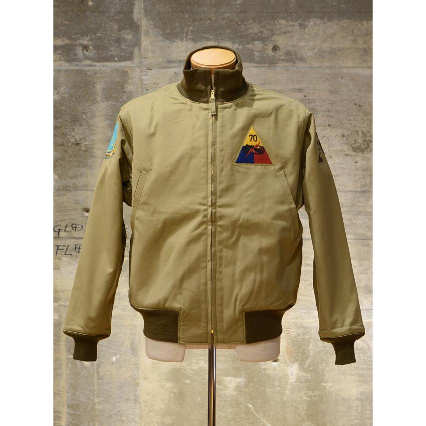 「超メルカリ市」 FREEWHEELERS フリーホイーラーズ ミリタリージャケット タンカースジャケット 70th TANK BATTALION COMPANY C ミリタリー・チノクロス ウールメルトン カーキ 【L1010710820】(36300円)