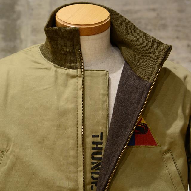 「超メルカリ市」 FREEWHEELERS フリーホイーラーズ ミリタリージャケット タンカースジャケット 70th TANK BATTALION COMPANY C ミリタリー・チノクロス ウールメルトン カーキ 【L1010710820】(36300円)