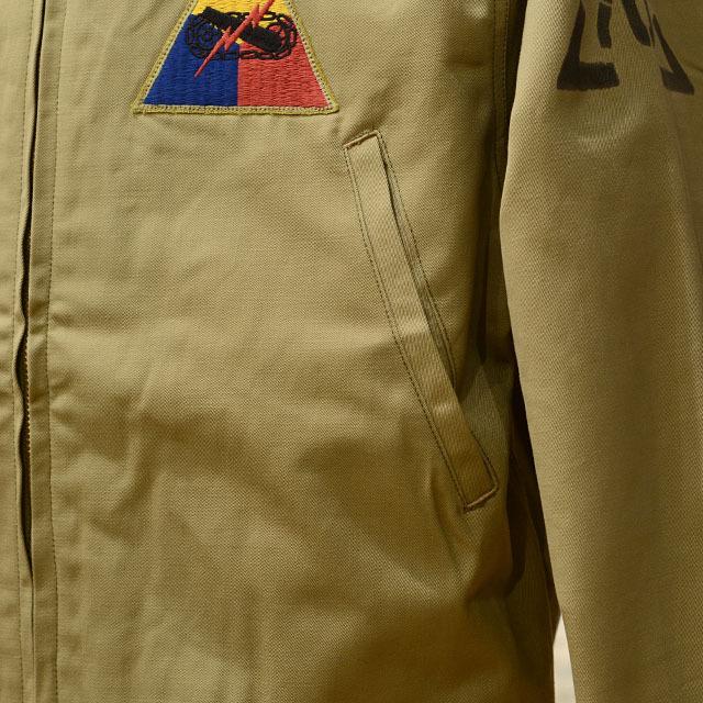 「超メルカリ市」 FREEWHEELERS フリーホイーラーズ ミリタリージャケット タンカースジャケット 70th TANK BATTALION COMPANY C ミリタリー・チノクロス ウールメルトン カーキ 【L1010710820】(36300円)