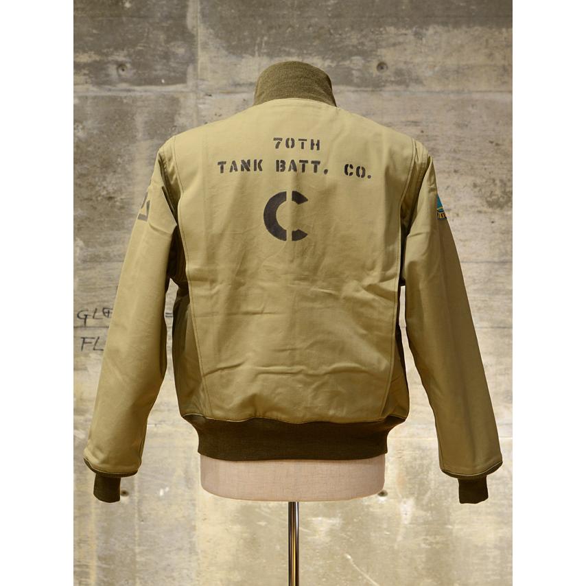 「超メルカリ市」 FREEWHEELERS フリーホイーラーズ ミリタリージャケット タンカースジャケット 70th TANK BATTALION COMPANY C ミリタリー・チノクロス ウールメルトン カーキ 【L1010710820】(36300円)