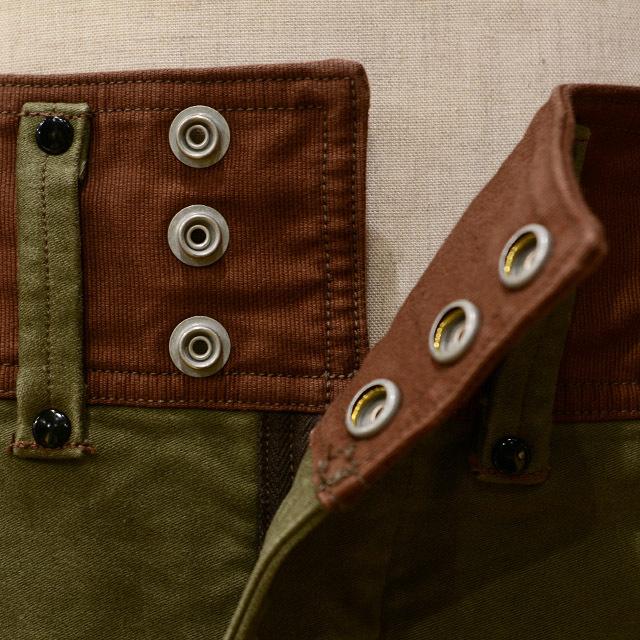 ［即日発送］ FREEWHEELERS フリーホイーラーズ ウインター・フライング・トラウザーズ TAILDRAGGER ヘビーウエイト・モールスキン ダーク・オリーブ 【KUE1010710507】(36300円)