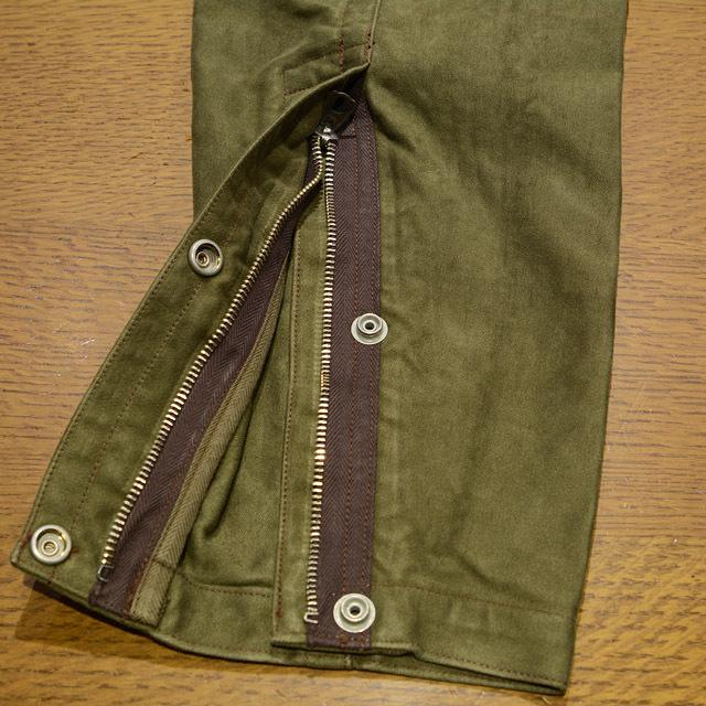 ［即日発送］ FREEWHEELERS フリーホイーラーズ ウインター・フライング・トラウザーズ TAILDRAGGER ヘビーウエイト・モールスキン ダーク・オリーブ 【KUE1010710507】(36300円)