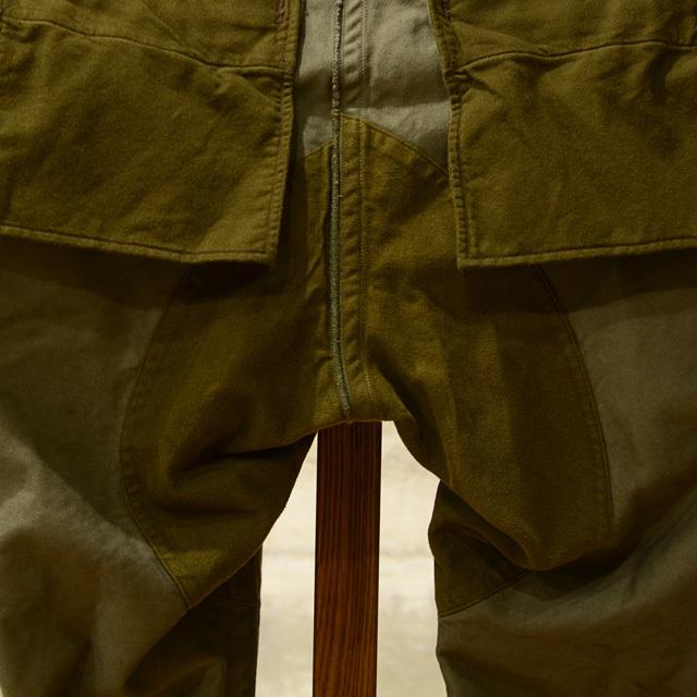 ［即日発送］ FREEWHEELERS フリーホイーラーズ ウインター・フライング・トラウザーズ TAILDRAGGER ヘビーウエイト・モールスキン ダーク・オリーブ 【KUE1010710507】(36300円)