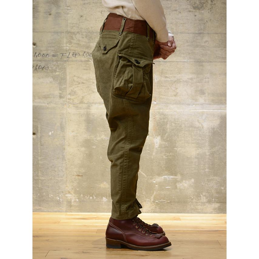 ［即日発送］ FREEWHEELERS フリーホイーラーズ ウインター・フライング・トラウザーズ TAILDRAGGER ヘビーウエイト・モールスキン ダーク・オリーブ 【KUE1010710507】(36300円)