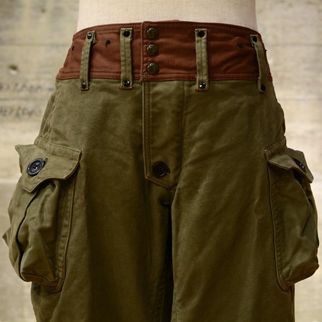 ［即日発送］ FREEWHEELERS フリーホイーラーズ ウインター・フライング・トラウザーズ TAILDRAGGER ヘビーウエイト・モールスキン ダーク・オリーブ 【KUE1010710507】(36300円)