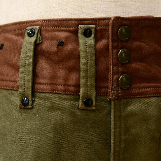 ［即日発送］ FREEWHEELERS フリーホイーラーズ ウインター・フライング・トラウザーズ TAILDRAGGER ヘビーウエイト・モールスキン ダーク・オリーブ 【KUE1010710507】(36300円)