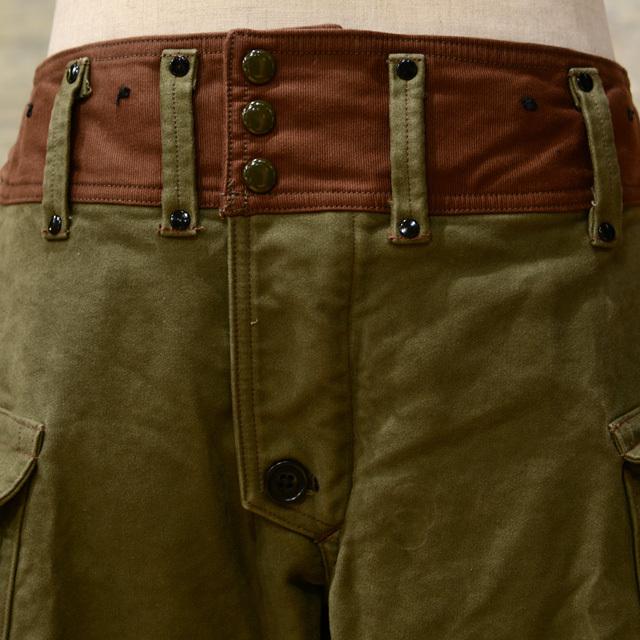 ［即日発送］ FREEWHEELERS フリーホイーラーズ ウインター・フライング・トラウザーズ TAILDRAGGER ヘビーウエイト・モールスキン ダーク・オリーブ 【KUE1010710507】(36300円)