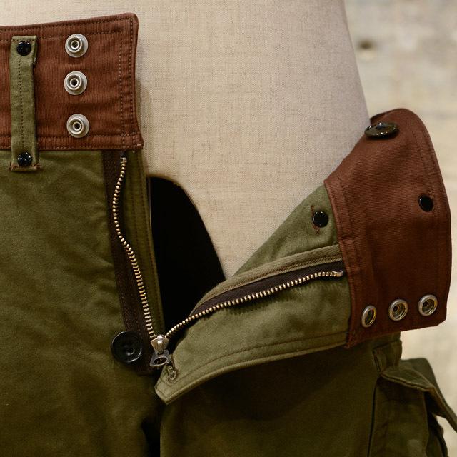 ［即日発送］ FREEWHEELERS フリーホイーラーズ ウインター・フライング・トラウザーズ TAILDRAGGER ヘビーウエイト・モールスキン ダーク・オリーブ 【KUE1010710507】(36300円)