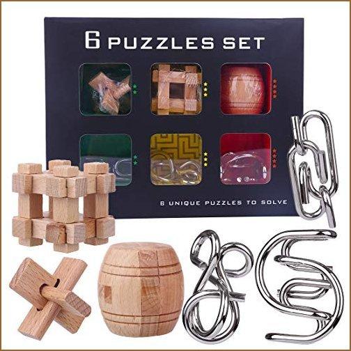 正規店仕入れの Fenglintech 6pcs Iq Brain Teaser Puzzles For Adult 3d Wood Brain Teaser Puzzles 並行輸入品 公式の Artmedia Ba