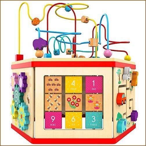 激安単価で Activity Cube Toy For 1 Year Old Girl Gift Wooden Baby Toy Cube 並行輸入品 安い購入 Smmacademy Ru