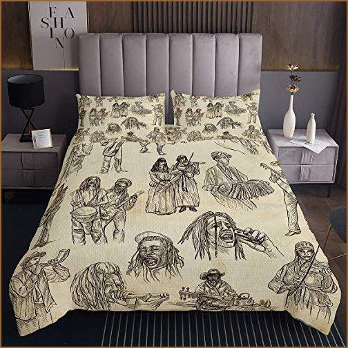 最安値 Feelyou Music Themed Quilt Set Vintage Musical Instrument Bedspread For Kids Boys Girls Street Art Coverlet Guitar Violin Quilted Bedroom Co 新発 Www Cepici Gouv Ci