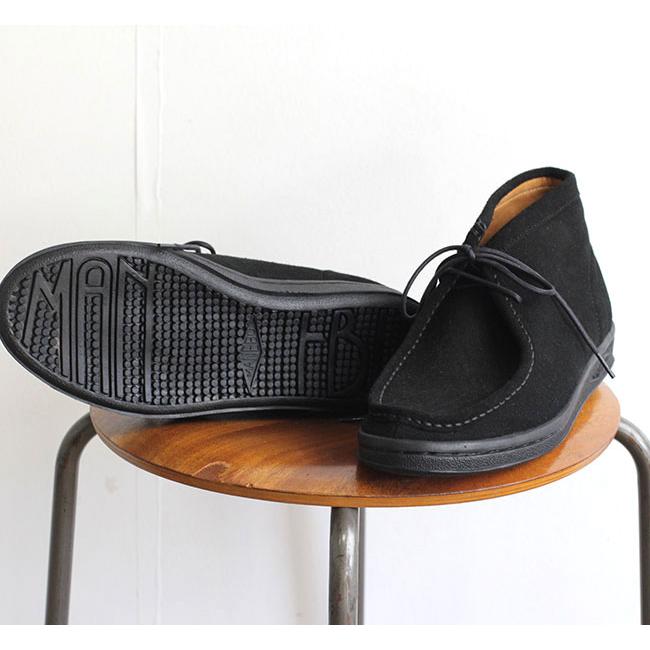 MANEBU マネブ BOO MID SUEDE BLACK ワラビーブーツ ブラック MNB-032