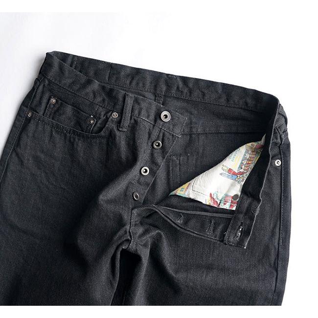 Sanca サンカ テーパードデニム ブラックデニム BLACK DENIM TAPERED 5P　PT03｜old｜05