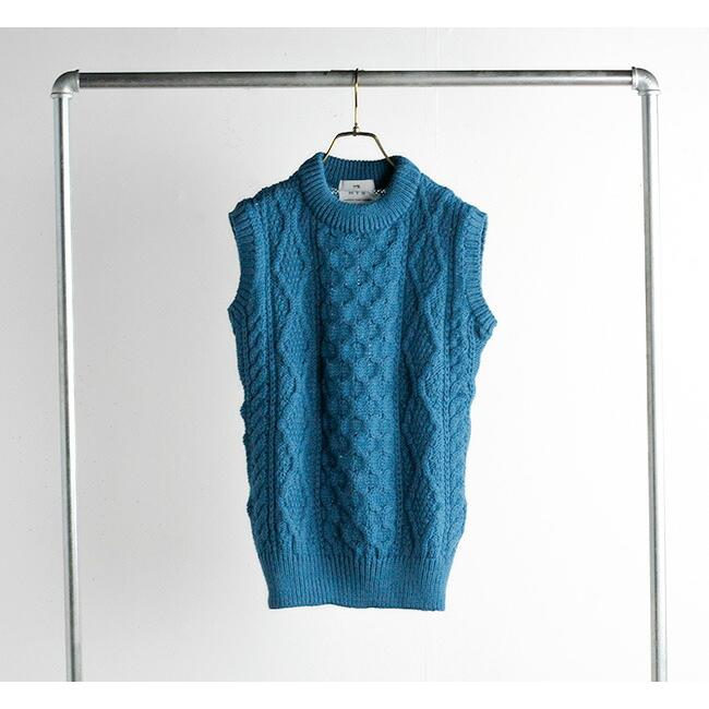 HTS WOOL ARAN CREW VEST ウールアランクルー ベスト