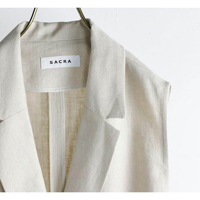 新品未使用新品未使用SACRA サクラ LINEN TWILL GILET リネンツイル