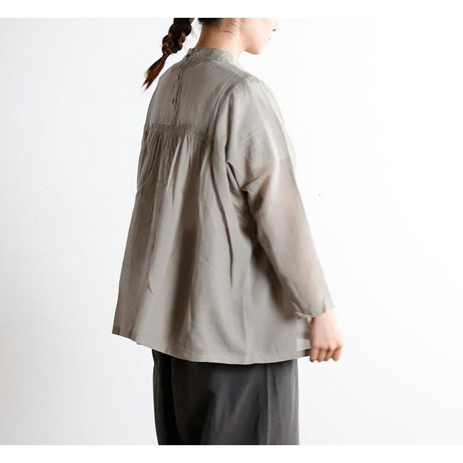 evam eva エヴァムエヴァ シャーリング プルオーバー shirring