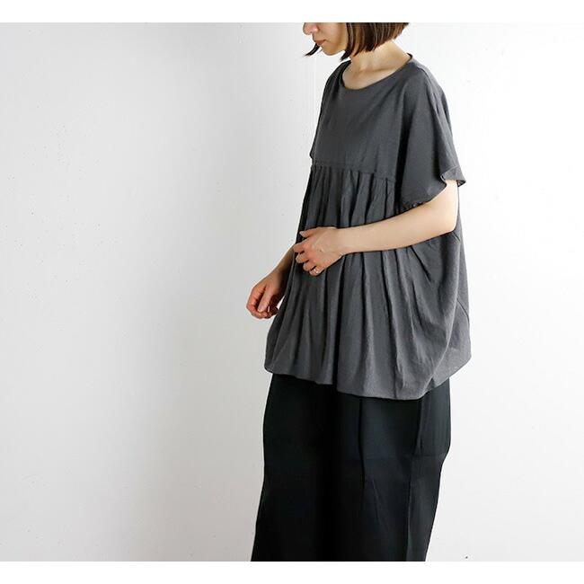 evam eva エヴァムエヴァ リネンギャザー プルオーバー linen gathered pullover E231K171 |  | 02