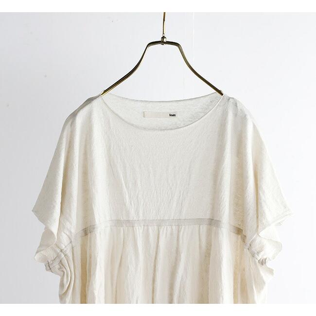 evam eva エヴァムエヴァ リネンギャザー プルオーバー linen gathered pullover E231K171 |  | 09