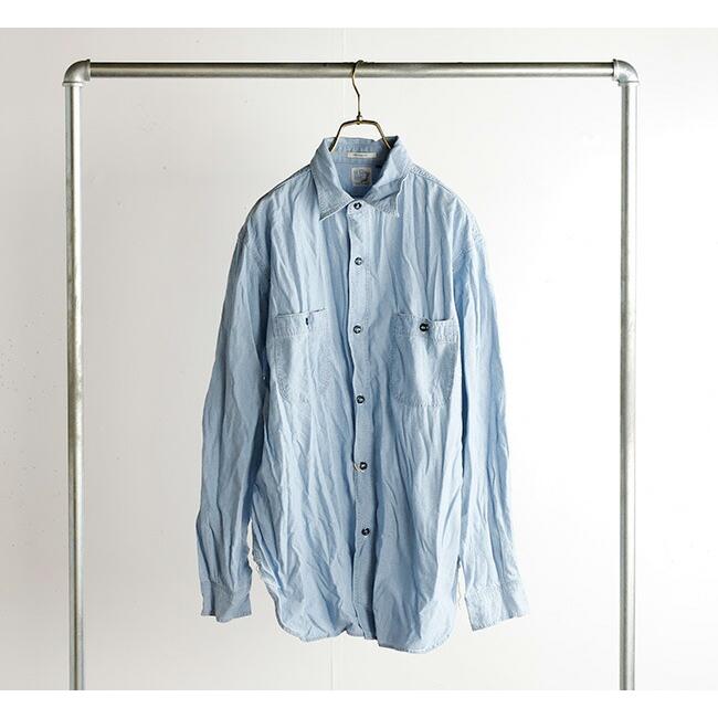 orslow オアスロウ VINTAYGE FIT WORK SHIRT USED CHAMBRAY BLEACHED ヴィンテージフィット ワークシャツ シャンブレー ユーズド加工 03-V8070-99｜old｜05