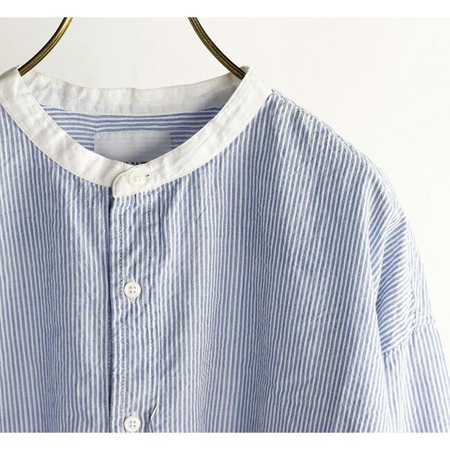 ARMEN アーメン INAM2421 クレリックシャツ SEERSUCKER STRIPE UTILITY CLERIC SHIRT｜old｜08