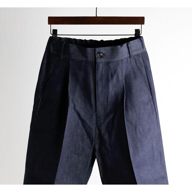 Audience オーディエンス AUD3649 「備後」11oz セルヴィッチ 赤耳デニム 1タック ワイド バレル イージーパンツ |  | 01