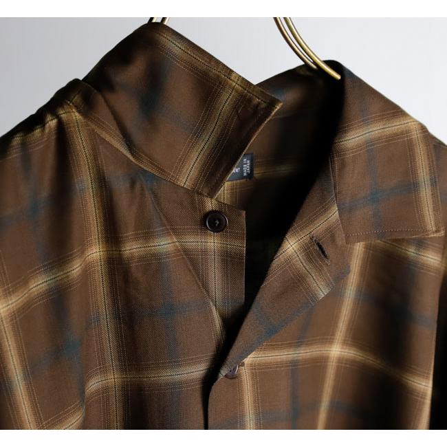 Audience オーディエンス AUD6665 「西脇」 レーヨン オンブレチェック オープンカラー 長袖シャツ |  | 10