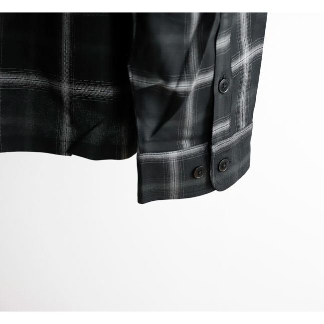 Audience オーディエンス AUD6665 「西脇」 レーヨン オンブレチェック オープンカラー 長袖シャツ |  | 15